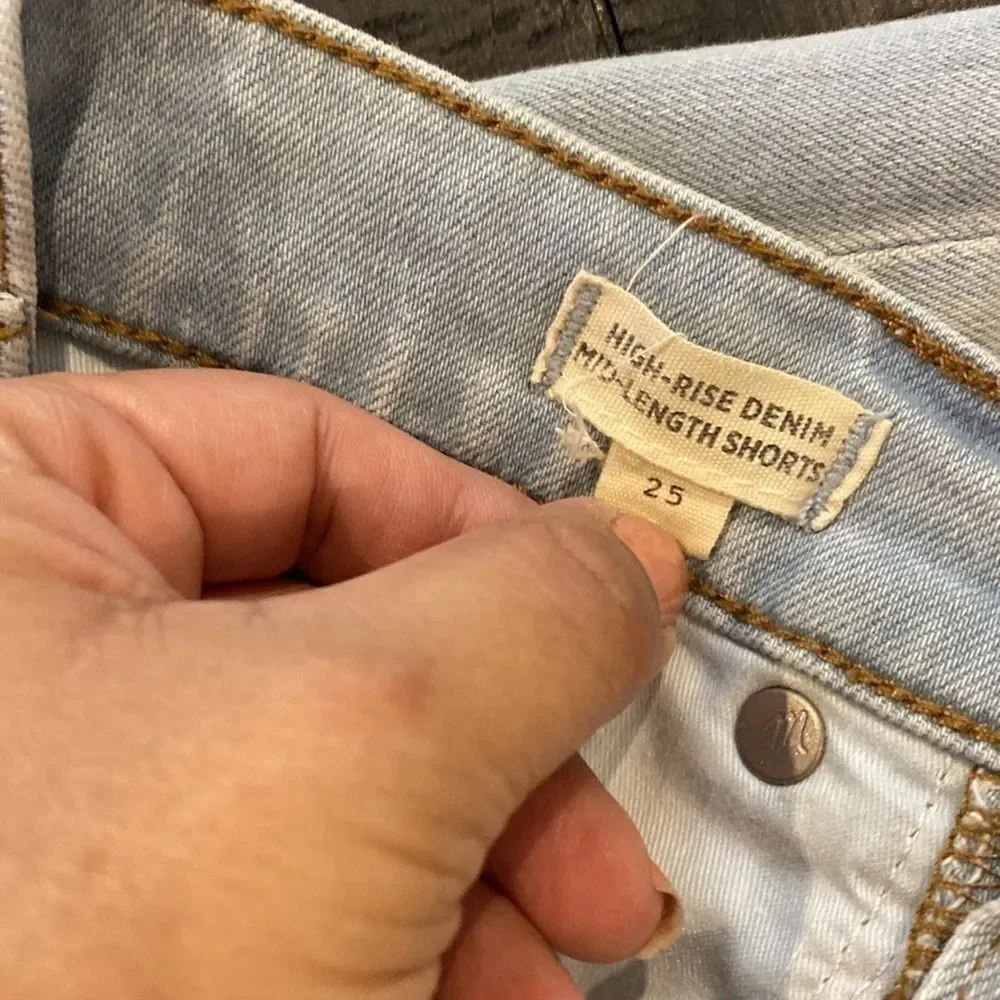 Madewell High Rise Denim Jorts Distressed Denim Jean Shorts‌‌‌‌‌‌‌‌‌‌‌‌‌‌‌‌‌‌